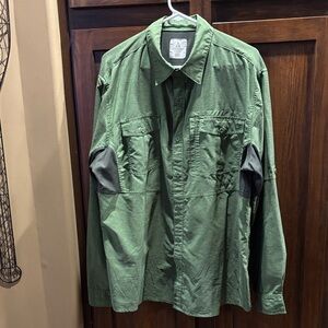 Ascend Olive Green Shirt with Gray Accents